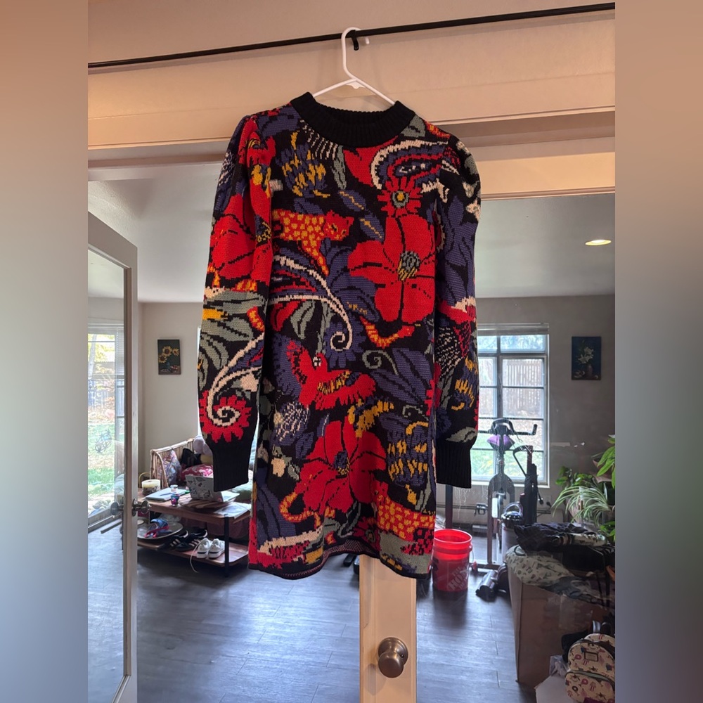 Farm Rio Size Small Sweater Dress - Picture 2 of 8